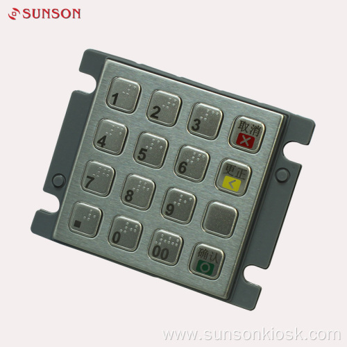 Stainless Steel Encryption PIN pad for Payment Kiosk